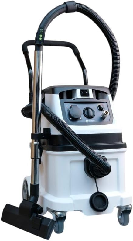 ViMa24 Nat- en droogzuiger Industriële stofzuiger, 1600 W, 230 V, 40 liter, met afstandsbediening, met klopfunctie, bouwstofzuiger, natzuiger, tank