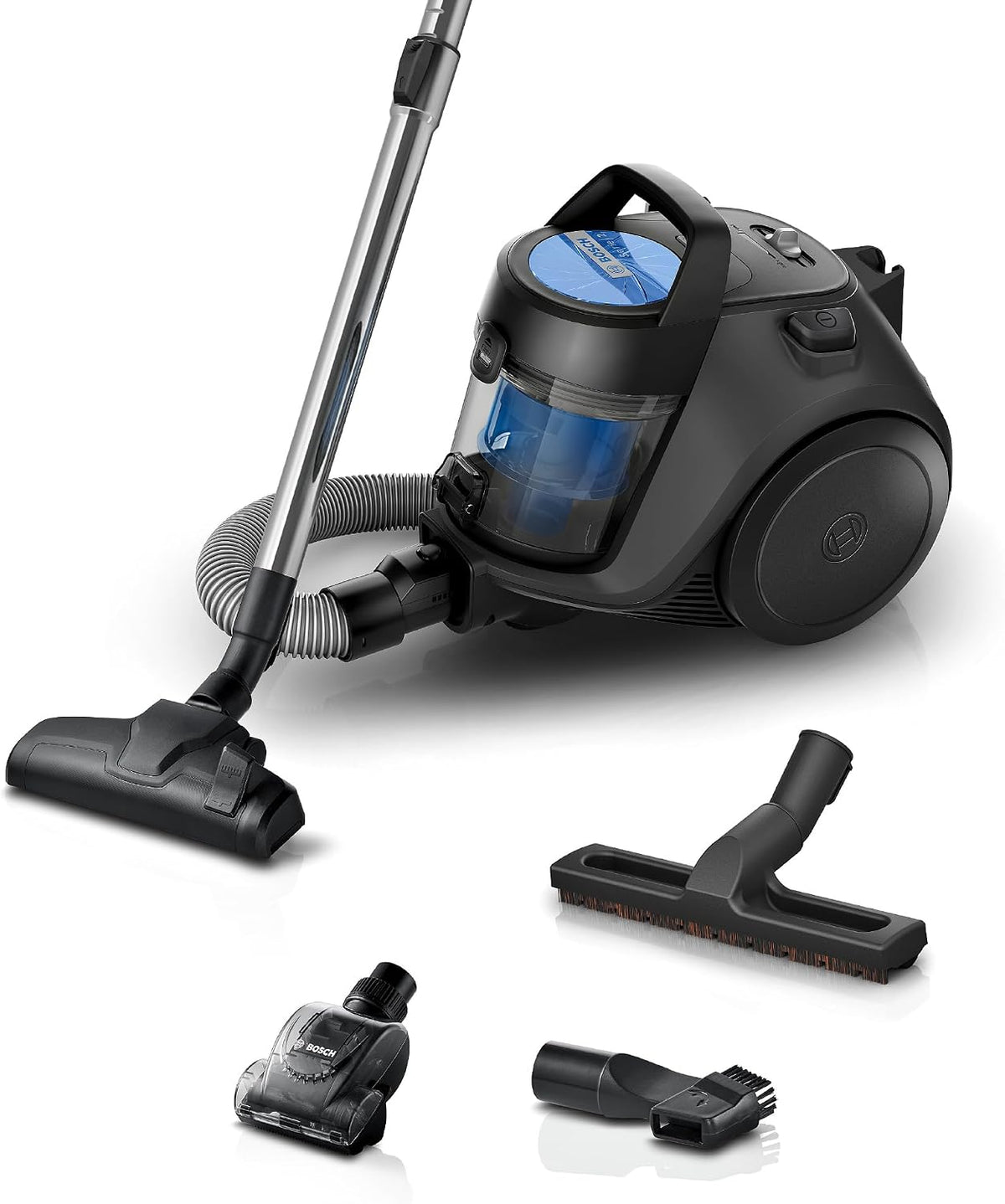 Bosch Nat- en droogzuiger, Serie 2, BGS05BA2TH, zonder zak, zwart, stofzuiger, compact