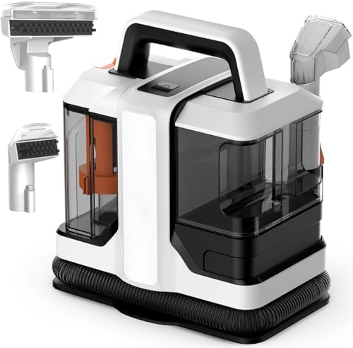 Tapijtreiniger Draagbare tapijtreinigingsmachine, met 1080ml watertank, Sterke zuigkracht Handheld vlekkenreiniger, voor bekleding, bank