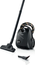 Bosch Hausgeräte Stofzuiger Bosch BGDS2CHAMP, 600 W, met zak serie 2 BGDS2CHAMP, 10 jaar motorgarantie, zwart, vloerstofzuiger, duurzaam, compact