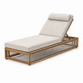 Gartenliege Aluminium Stoff Beige 200x75x35cm