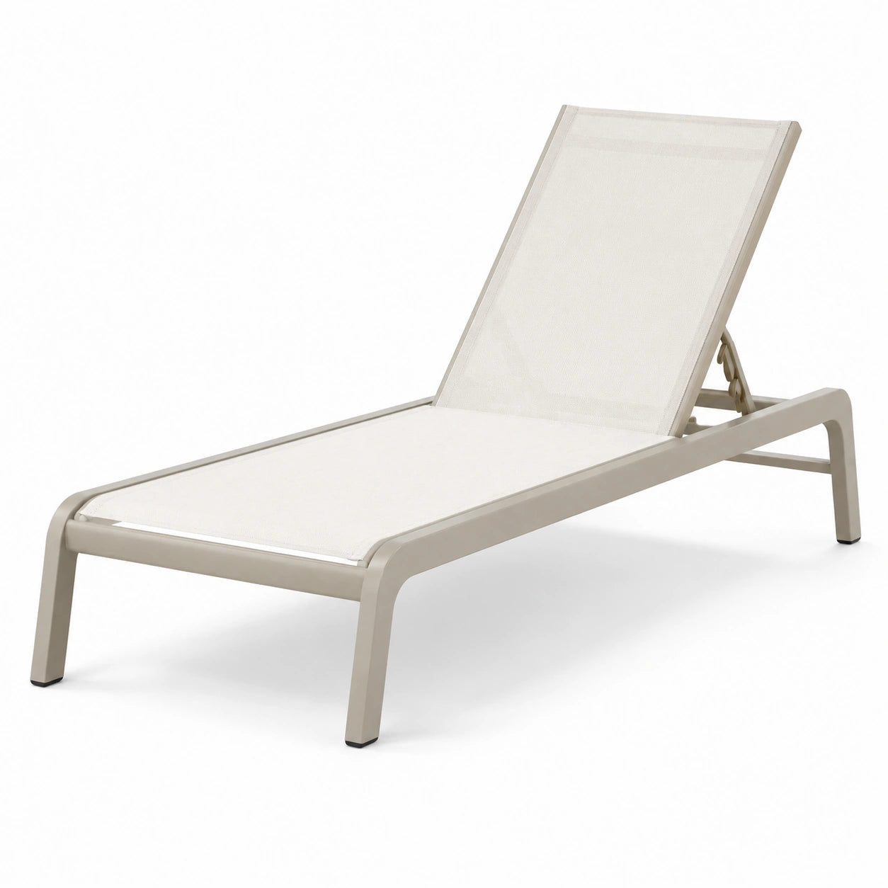 Gartenliege Aluminium Textilene Beige 120 kg