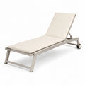 Gartenliege Aluminiumrahmen Textilen Beige