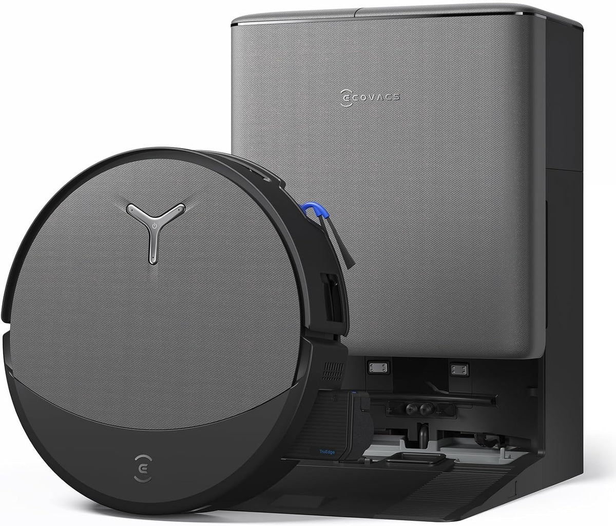 Ecovacs Robotstofzuiger Deebot T90 PRO OMNI en -mop, 30.000Pa, OZMO Roller 3.0, met TruEdge 3.0, Zwart, PowerBoost-opladen, Agent YIKO AI