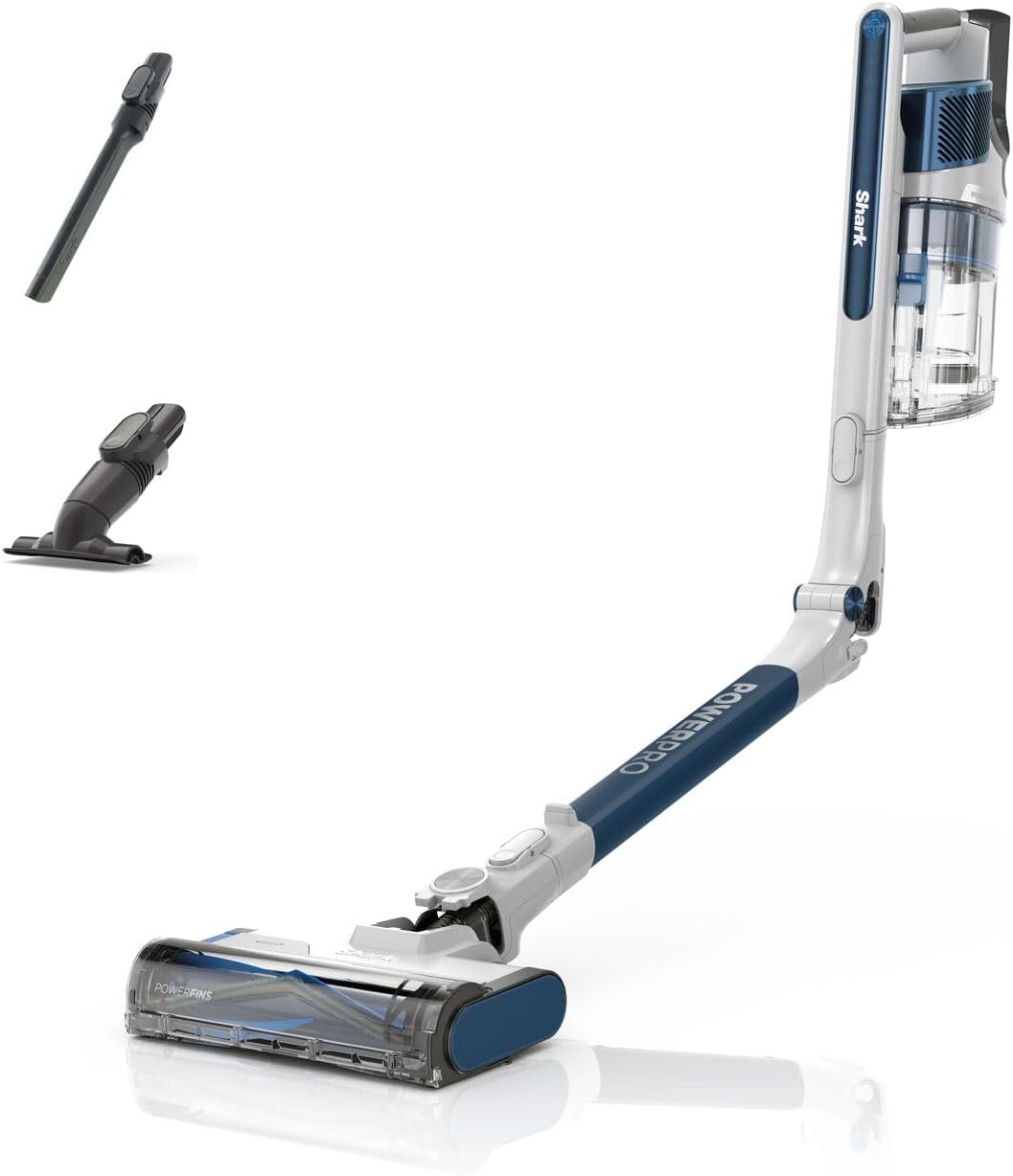 Shark Steelstofzuiger PowerPro Snoerloze Stofzuiger, Navy Metallic IZ380EU, FloorDetect
