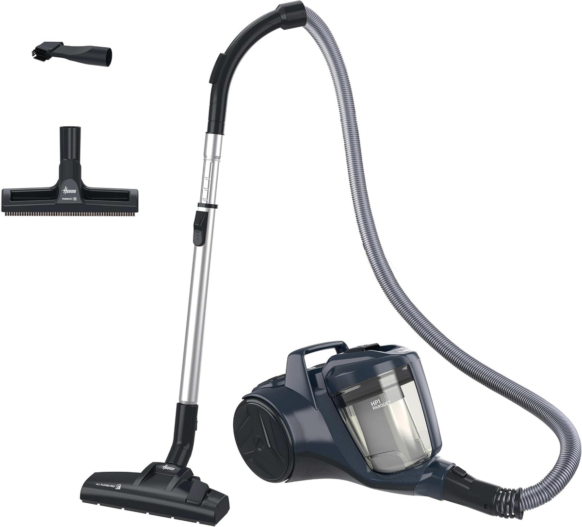 Hoover Stofzuiger, vermogen 700 W, capaciteit 2 liter [HP110HM 011], zonder zak, met cycloontechnologie, kleur Galaxy Blue