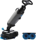 Vloerreinigingsmachine Zelfrijdende vloerschrobber, 17 inch draadloze commerciële reinigingsmachine, met 360 ° roterende dubbele borstels