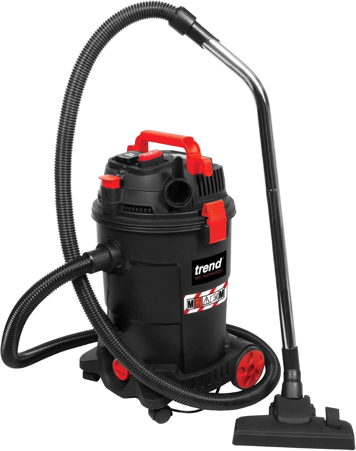 Nat- en droogzuiger Trend stofafzuiger, M-klasse 1200W 230V Eurostekker, 25 liter droge en 17 liter natte capaciteit, T33A/EURO