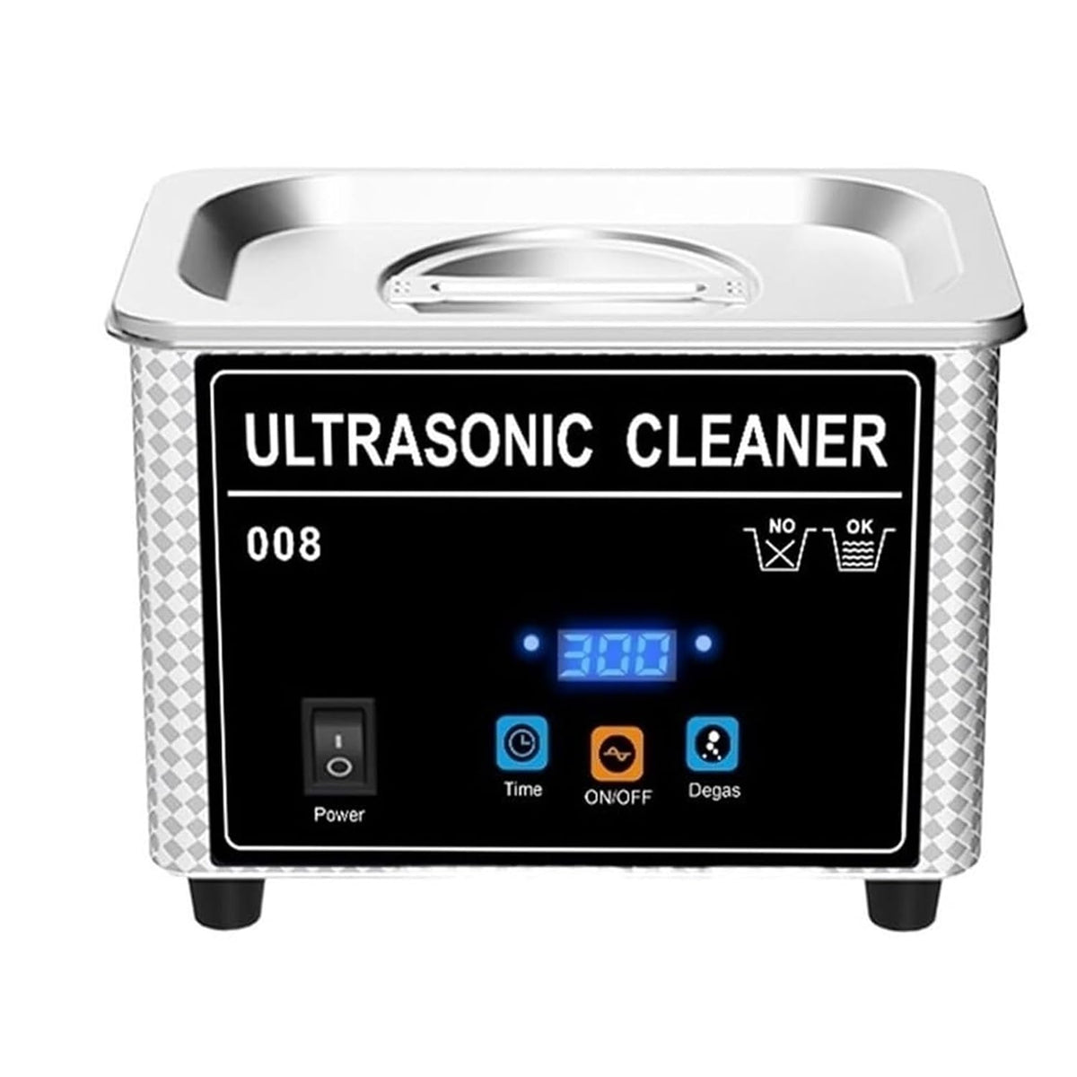 Tecjhjz Ultrasone reiniger Reinigingsmachine, 800ml Huishoudelijke Digitale Cleaner 35W Roestvrij Staal Bad Horloge Sieraden