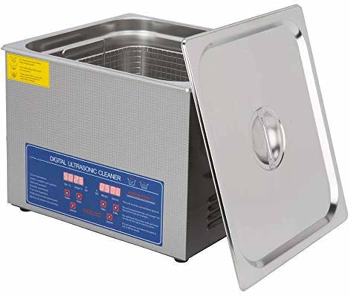 PixCy Ultrasone reiniger 6l, roestvrijstalen 180w ultrasone reinigingsmachine, 110V, met digitale verwarming en timer