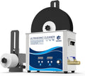 Comaam Ultrasone reiniger Lp Bad 6.5L 180W Vermogen Verstelbaar, met Legering Beugel Motor 6-7RPM Vinyl Records CD Disc