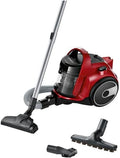 Bosch Stofzuiger GC05 Cleann'n, zonder zak - 78 dB - 700W - 1,5L, Rood, Telescopische buis, met rek, Universele borstel