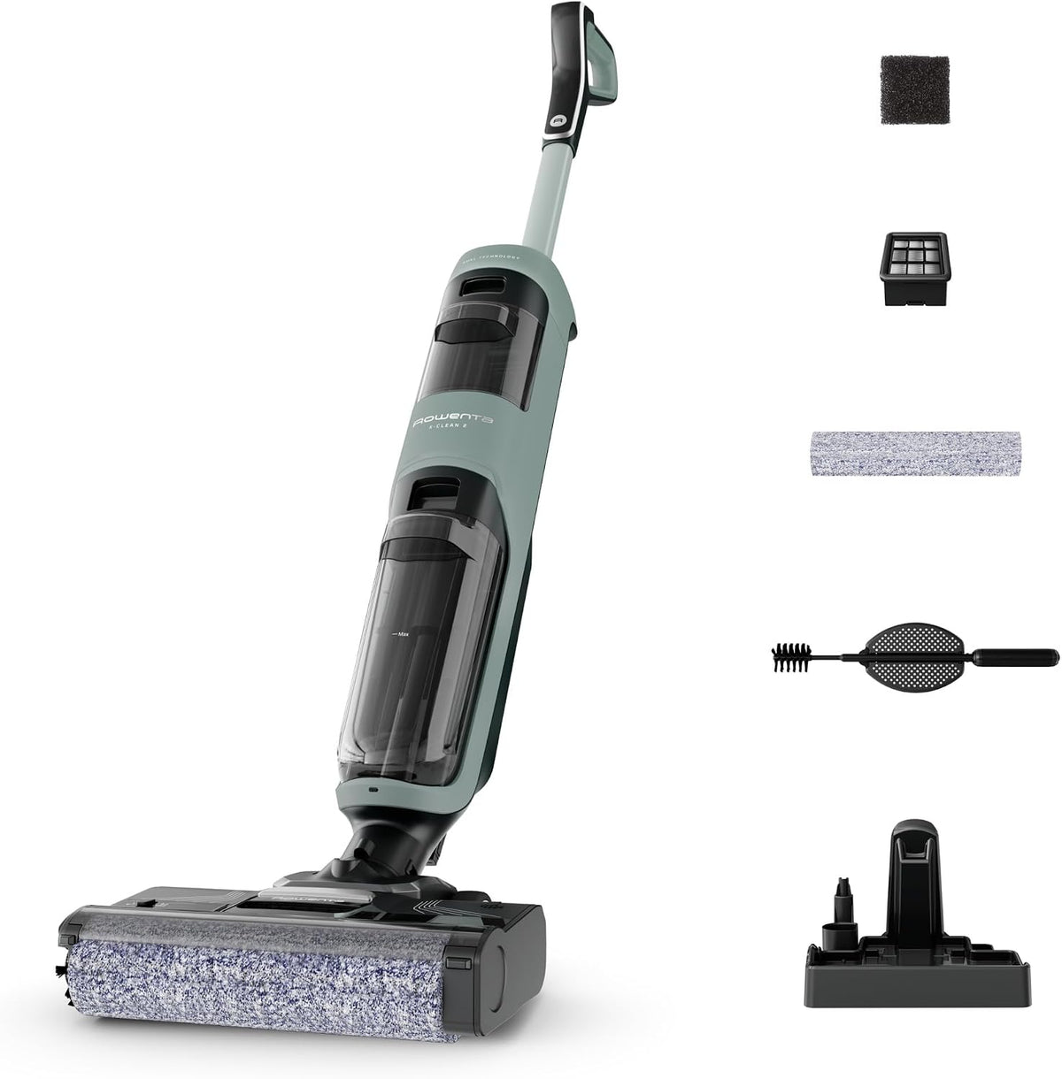 Rowenta Steelstofzuiger X, Clean 2 2-in-1 vloerreiniger, stofzuigen en dweilen GZ2262