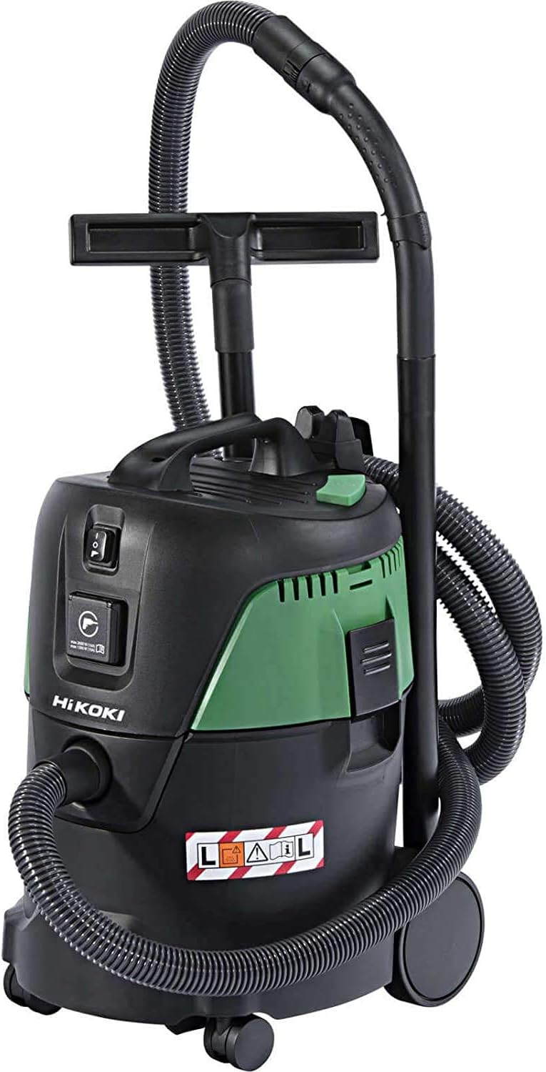 Hikoki Nat- en droogzuiger, 230 V, luchtstroom max.: 3,6 m3/min, containervolume: 25 l, zuigslang 3,5 m Ø 32 mm, RP250YDL, (1000 watt, stofzuiger