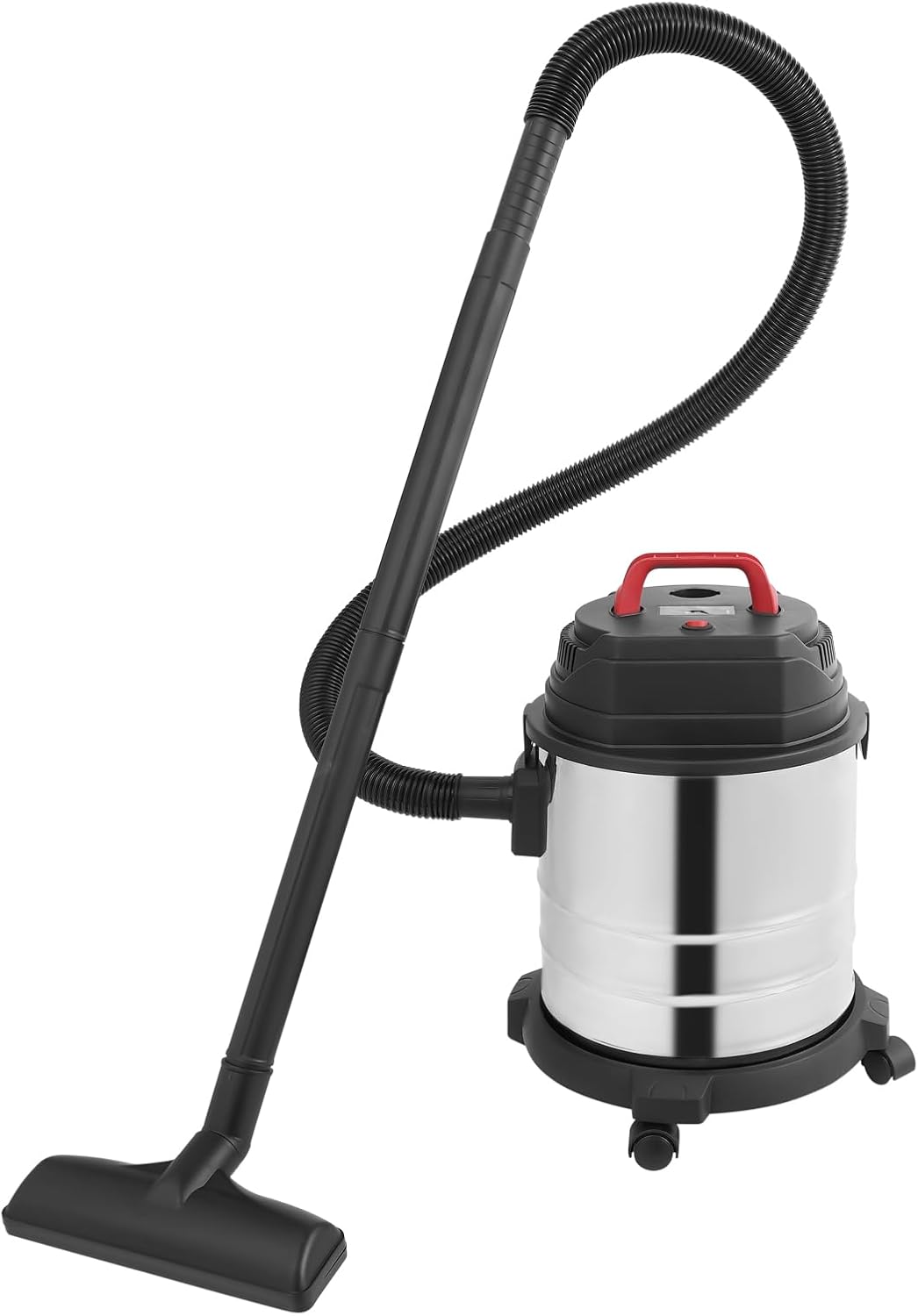 Omggyer Nat- en droogzuiger, 1500 W, 20 liter, zonder zak, industriële stofzuiger, vloerstofzuiger, roestvrij staal, waterzuiger, werkplaatsstofzuiger