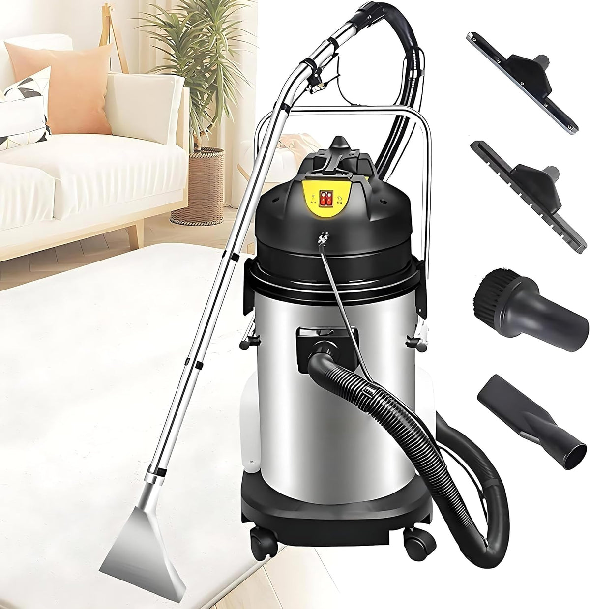 Tapijtreiniger RoyceBee 40L – 3-in-1 multifunctionele tapijtreinigingsmachine, voor dieptereiniging van vloeren en bekleding