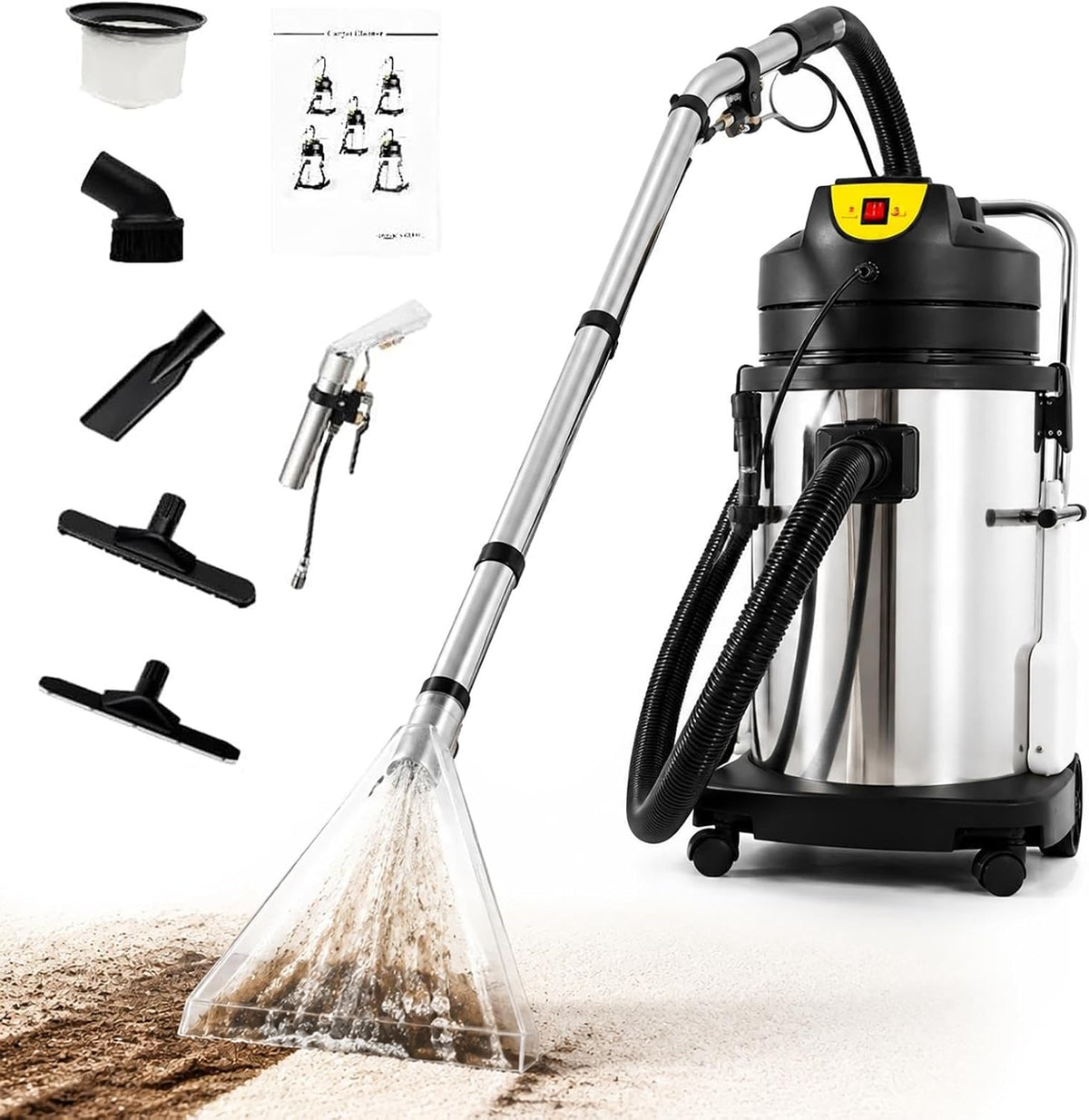 Tapijtreiniger Commerciële tapijtreinigingsmachine, nat-droog stofzuiger extractiefunctie