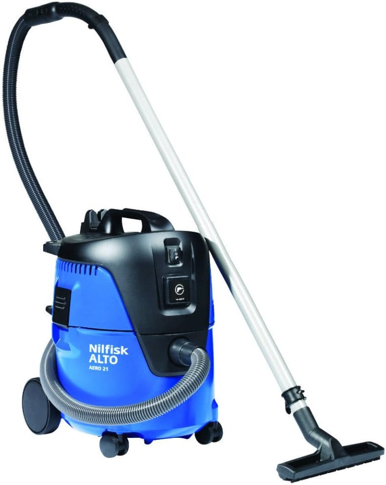 Nat- en droogzuiger Nilfisk AERO 21-21 PC (incl, industriële stofzuiger 1250 W, luchthoeveelheid (l/min) 3600) 107406601, blauw, apparaatstopcontact