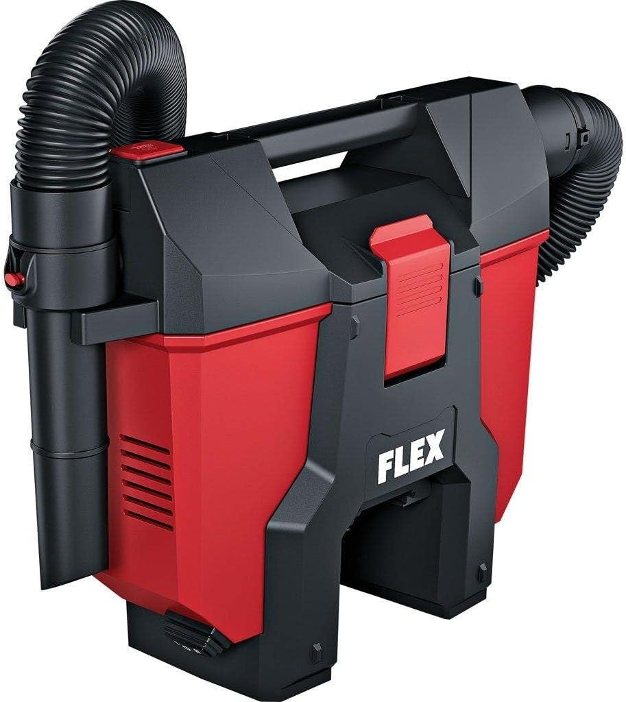 Flex Handstofzuiger 509981 Accu-heupzuiger (met handmatige filterreiniging, 18 V, zonder accu, rood, met draagharnas