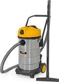 VITO Nat- en droogzuiger Viasl40, 1200 W PRO Power, 40 l roestvrijstalen reservoir, industriële stofzuiger, met blaasfunctie, automatische stopcontact