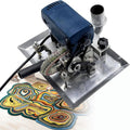 Tapijtreiniger Mlyyydss Vlakke tapijtscheermachine, 500W elektrische tapijtscheermachine, 3 inch roterend mes, draagbare tapijttufmachine