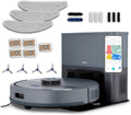 Robotstofzuiger Medion, sterke 5000 Pa zuigkracht, met afzuigstation en dweilfunctie X23 SW+ (lasernavigatie, 2-in-1 robotstofzuiger, Go & No Go-zones