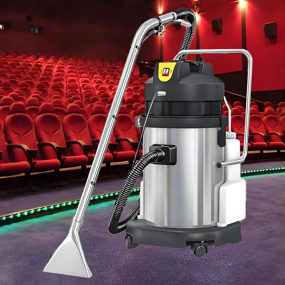 EpyGnom Tapijtreiniger Commerciële Tapijtreinigingsmachine, In-1 Draagbare Nat, met Dubbele Watertank en 7 Meter Lange Slang. 40L, Droogreiniger