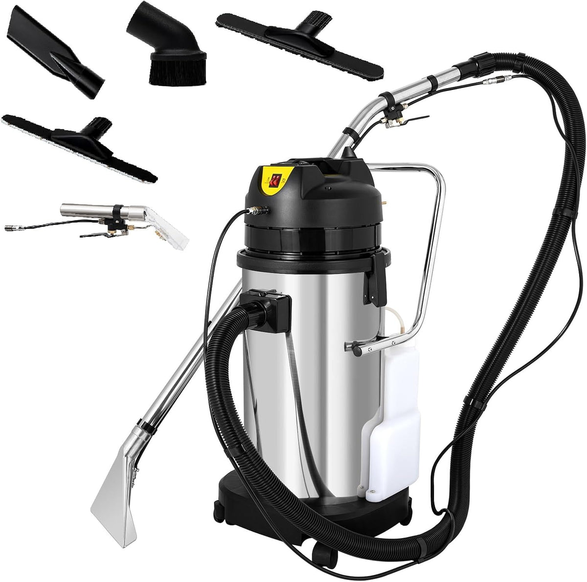 Ongniong Nat- en droogzuiger Commerciële tapijtreinigingsmachine, 1034 W stofzuiger, 40 liter, 3-in-1 vloerborstelreiniger, voor bank, stofgordijn