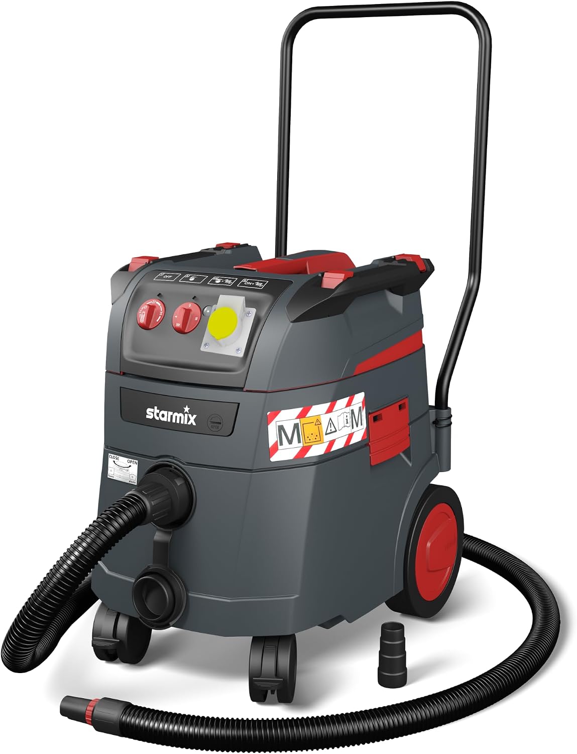 Starmix Nat- en droogzuiger iPulse M-1635 Safe Plus, 35 L), voor bouwplaats en werkplaats (1600 watt, hoogwaardige veiligheidszuiger