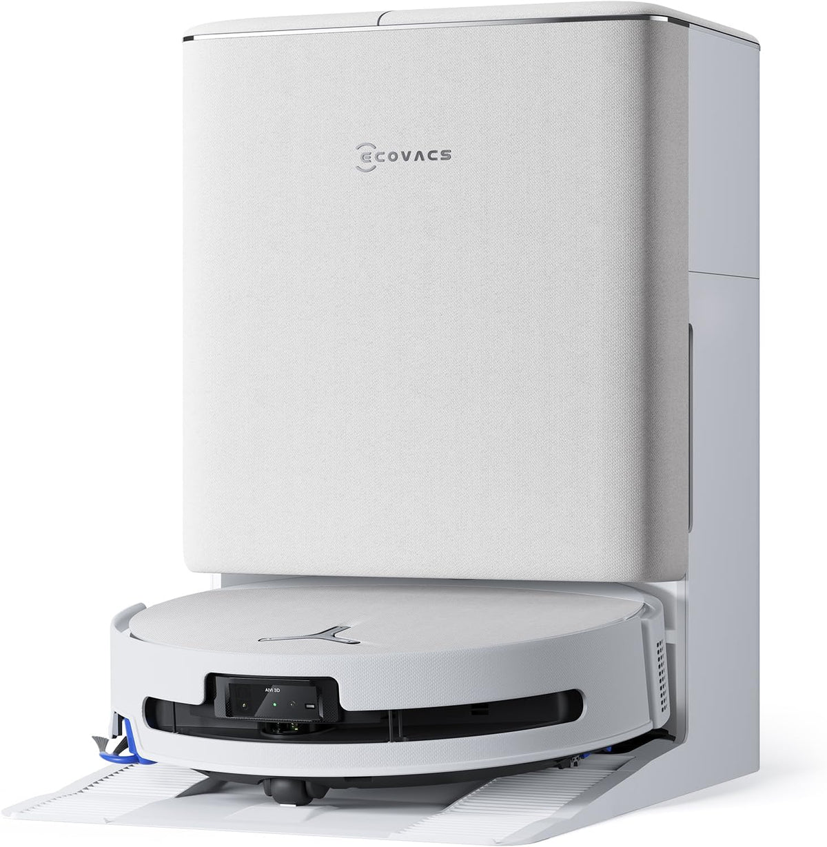 Ecovacs Robotstofzuiger Deebot T90 OMNI en -mop, 30.000Pa, OZMO Roller 3.0, TruePass 4WD & AIVI 3D 4.0, Wit, Blast-systeem, Triple Lift, Agent YIKO AI