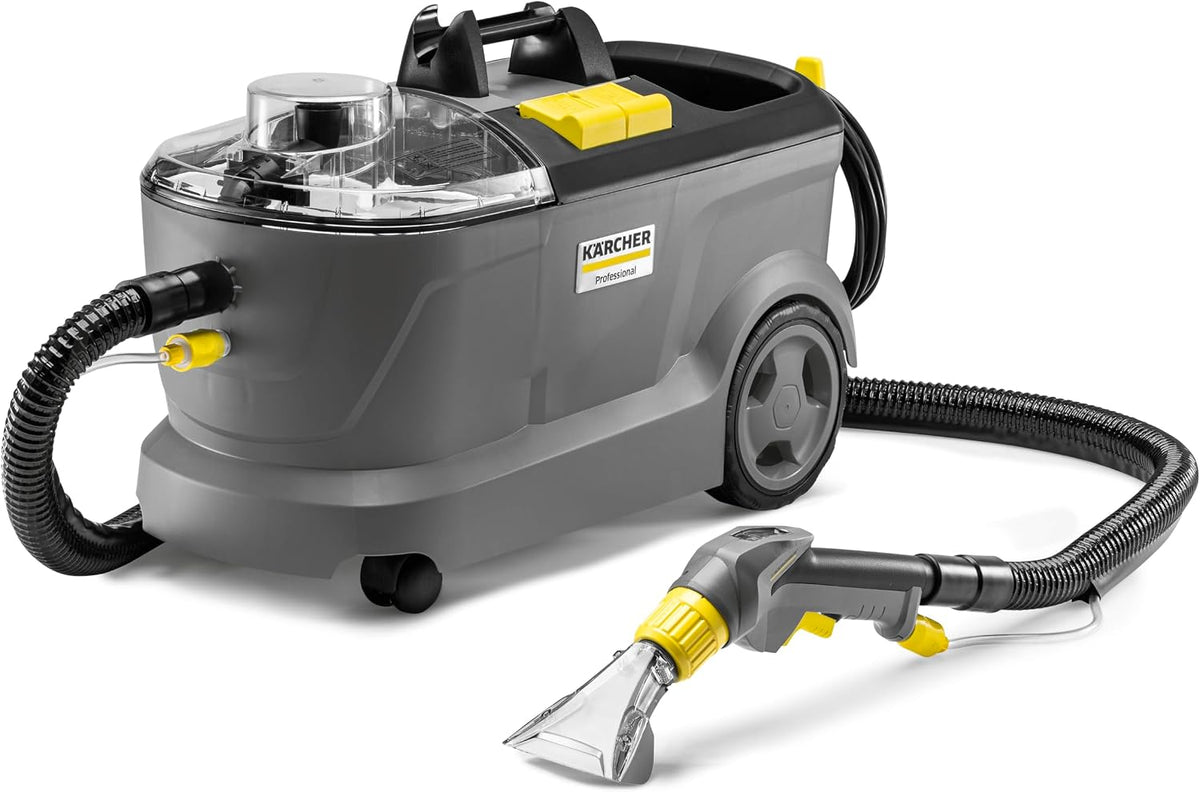 Tapijtreiniger Kärcher Puzzi 10/1 sproei-extractieapparaat, inclusief bekledingsmondstuk en vloermondstuk, voor het reinigen van tapijten en bekleding