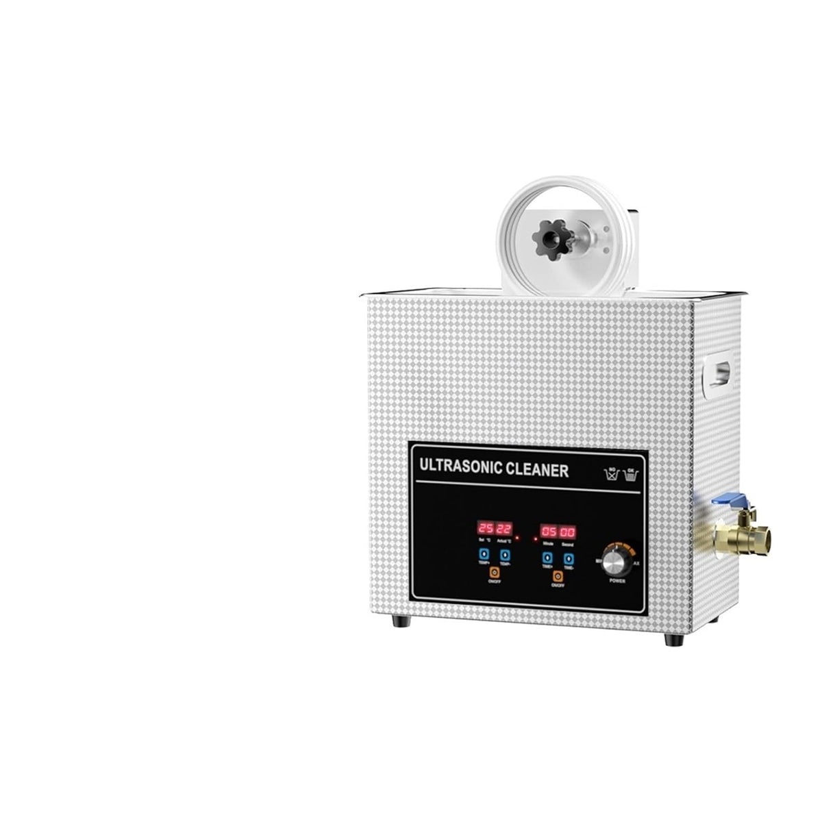 Korobie Ultrasone reiniger, 180 W 6.5L LP 12 Inch Vinyl Record Zilver Spin Beugel ForUltrasone Bad Ultrasone Reiniging Label Protector
