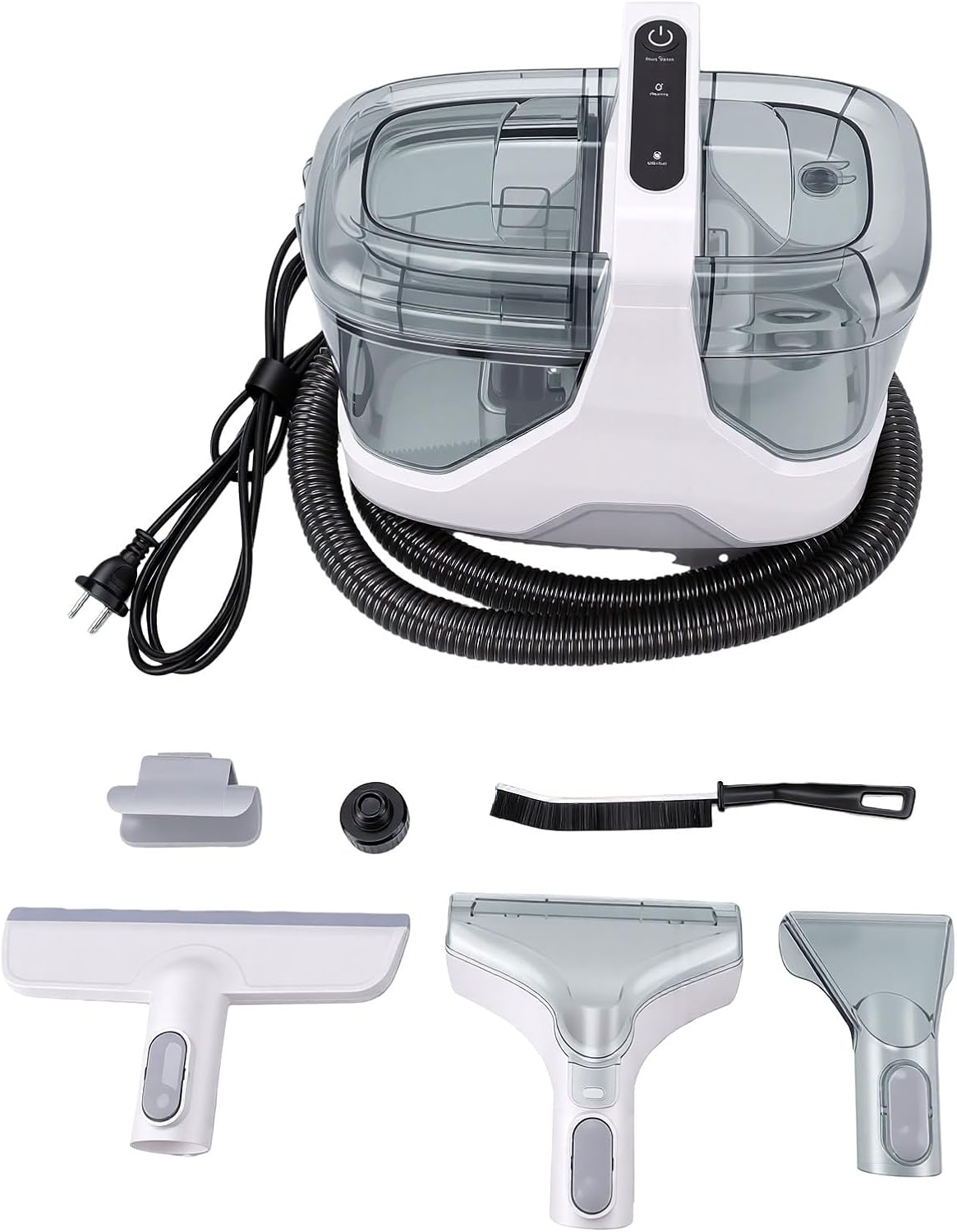 Fafeicy Tapijtreiniger Draagbare Spotreiniger, 600 W 16 Kpa Sterke Zuigkracht Tapijtreinigingsmachine, met 1,1 Liter Vuile Tank en, 8 M Slang