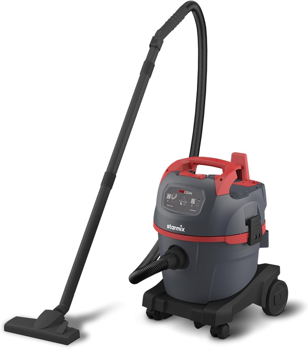 Starmix Nat- en droogzuiger uClean 1420 HK - nat-/, 1400 W, 20 L - alleszuiger, met 10 m actieradius, 259 mbar, incl. accessoires, voor werkplaats