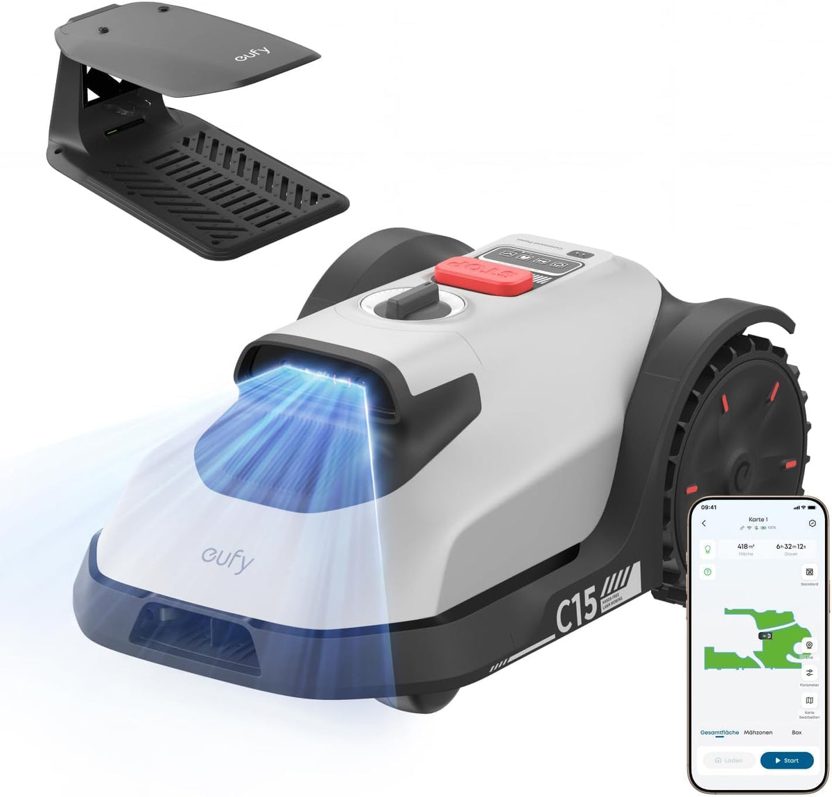 eufy Robotmaaier C15, 500 m2, met Garage, Robot Grasmaaier