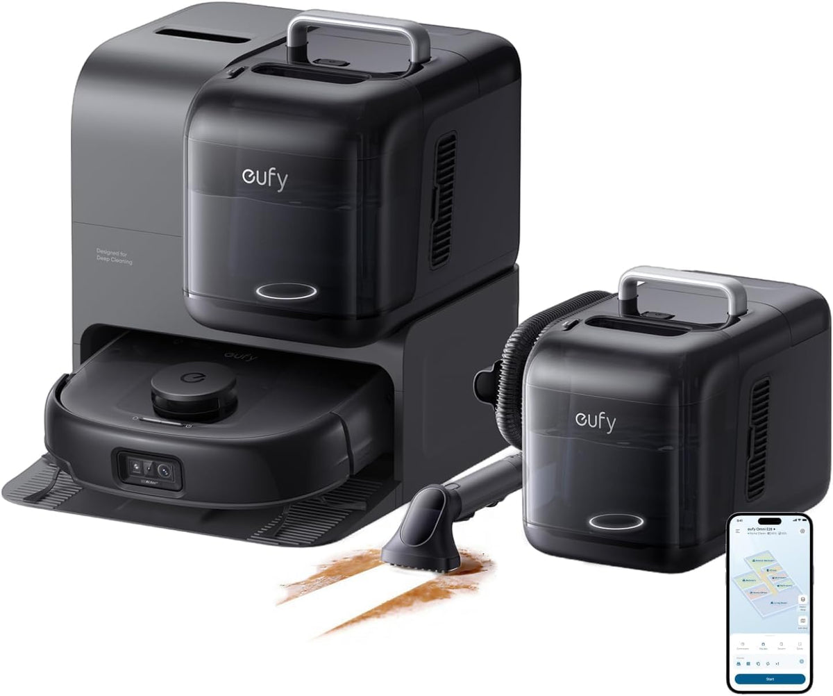 eufy Robotstofzuiger E28 HydroJet, 20.000 Pa, Robotstofzuiger & Dweil