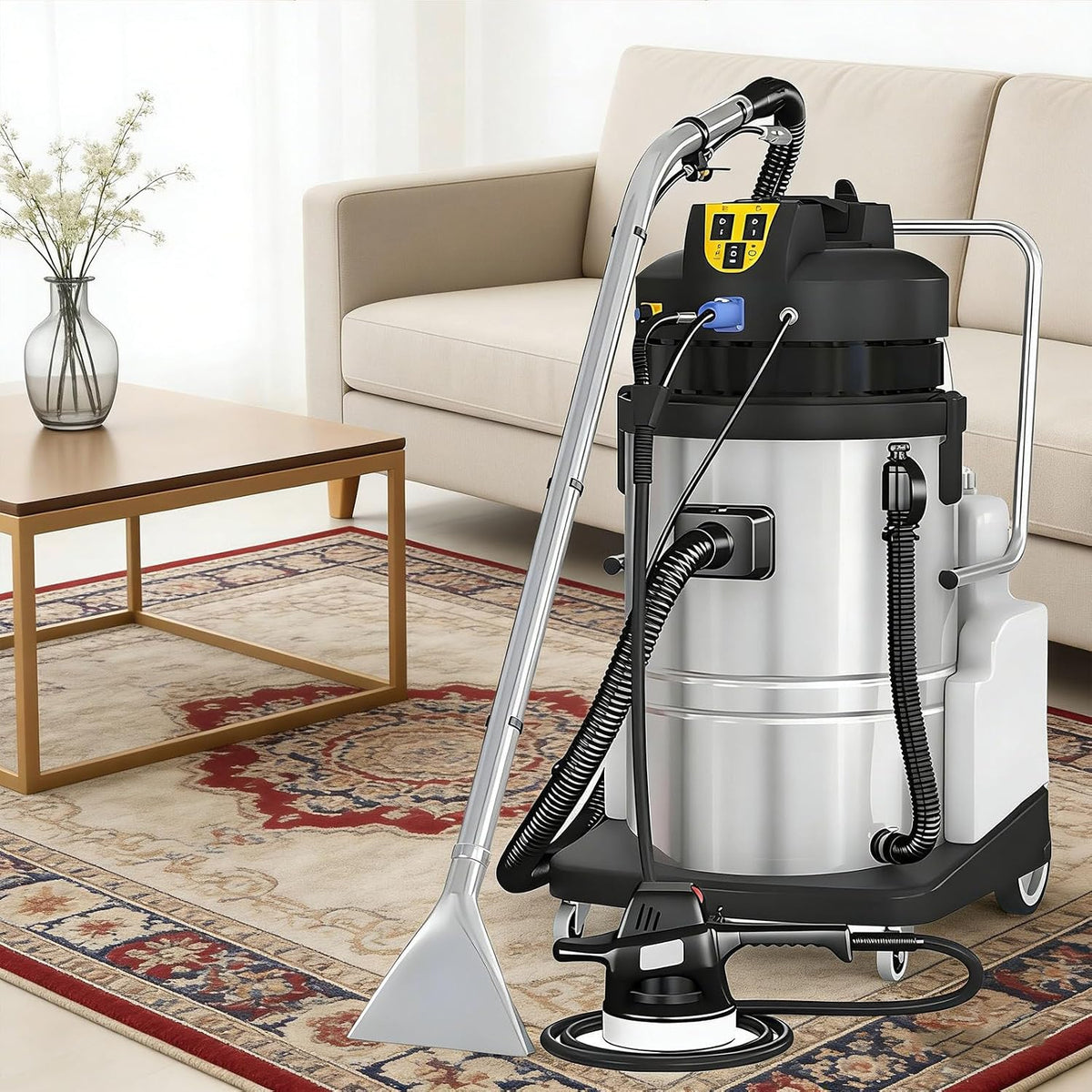 Tapijtreiniger Tapijtreinigingsmachine, 20 l capaciteit, inclusief 6 hulpstukken, IPX4 waterdicht, met sterke zuig- en sproeiwas
