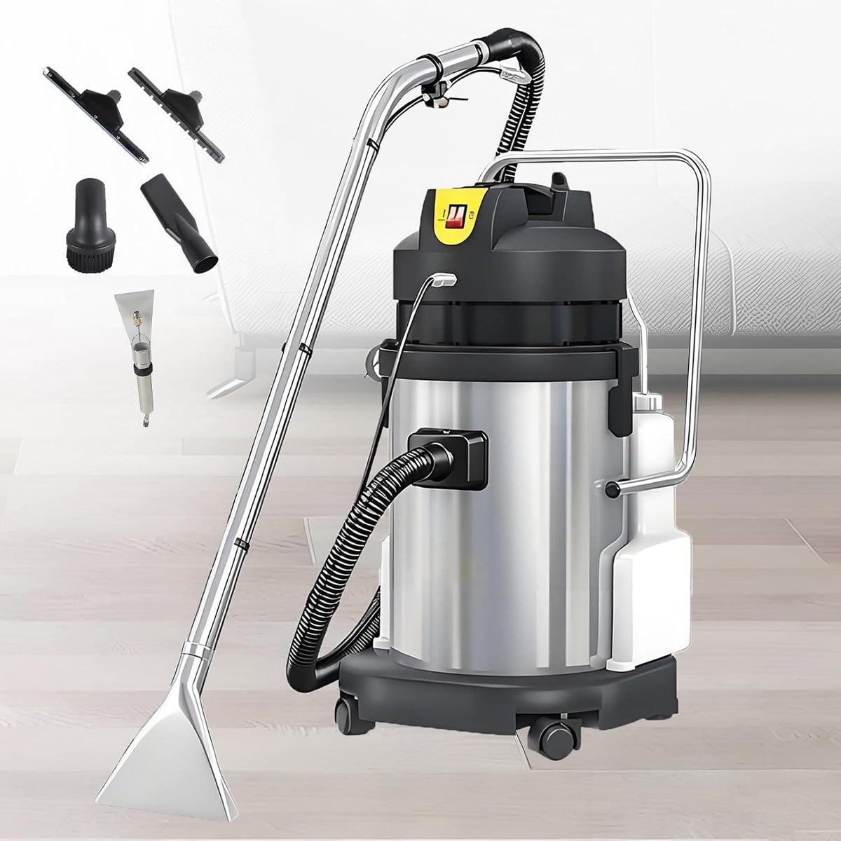 EpyGnom Tapijtreiniger Professionele Tapijtreinigingsmachine, 1034w Vermogen, 230mbar Zuigkracht, In-1 Nat- en Droogstofzuiger, voor Commerciële 30L