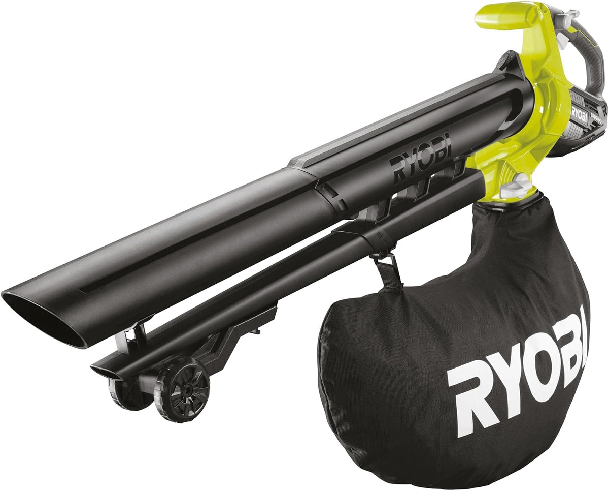 Ryobi Bladblazer - 18 Volt ONE+ draadloze stofzuigmachine en -versnipperaar, Borstelloos - 201 km/u, OBV18