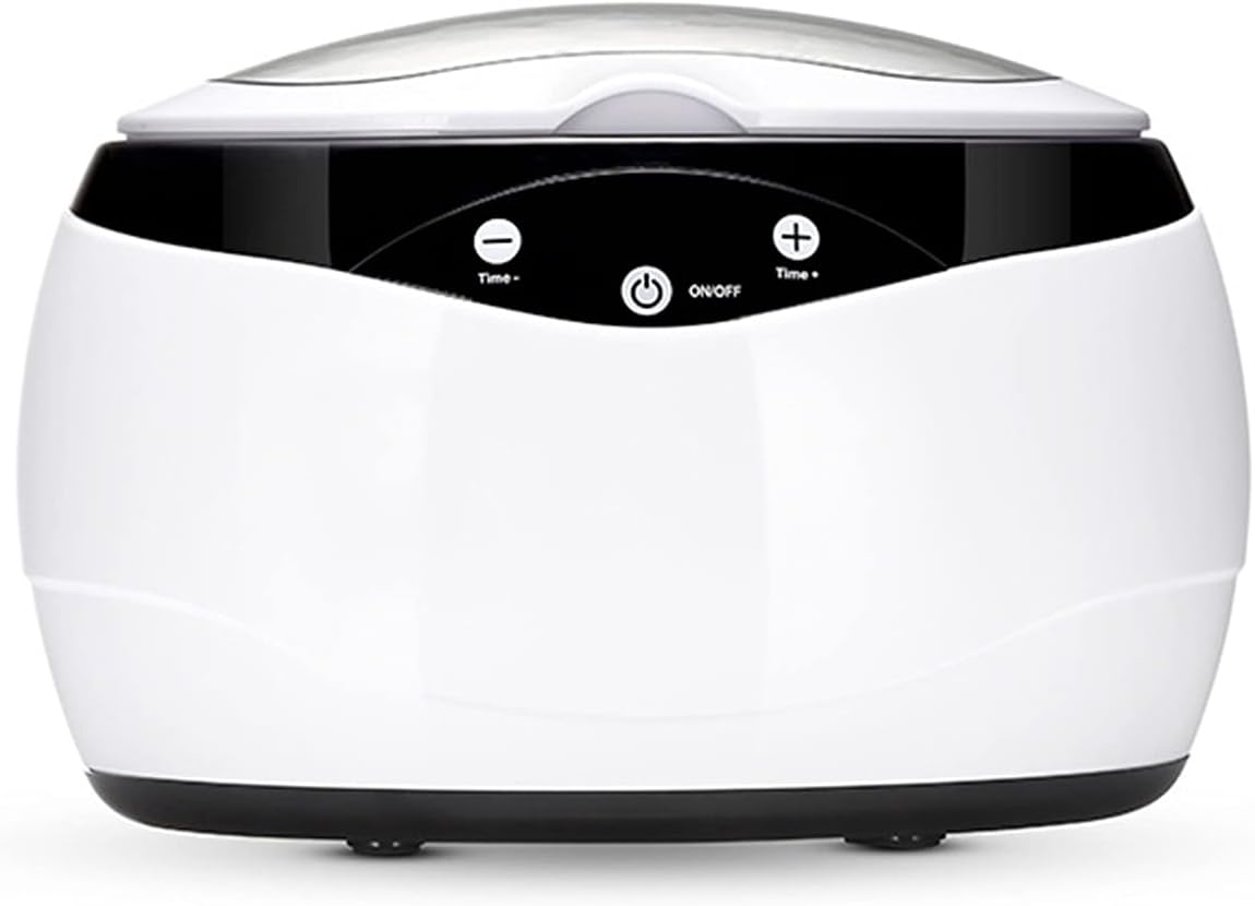 Ocmoh Ultrasone reiniger Sieradenreiniger machine Professionele huishoudelijke, met digitale timer, wit, voor sieraden, brillen, ringen, munten