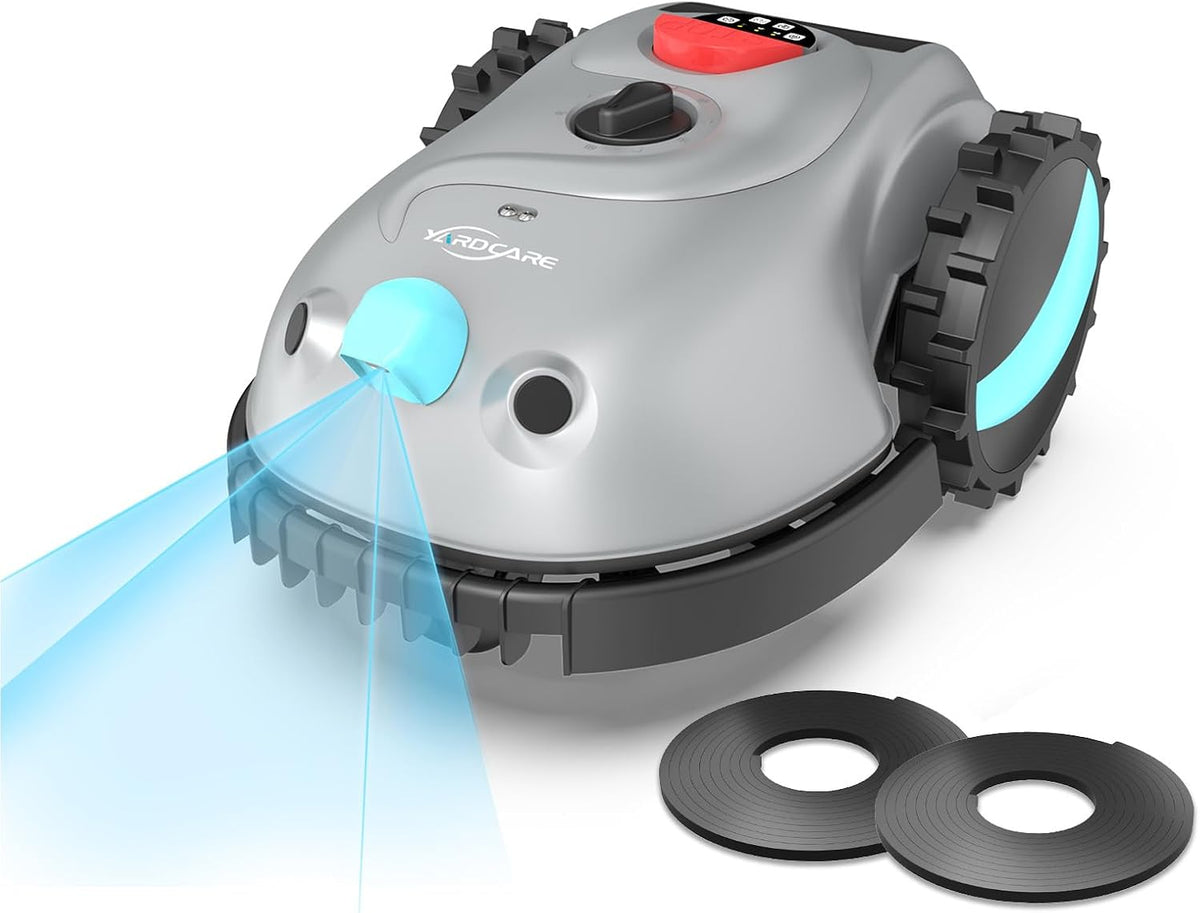 Yardcare Robotmaaier V100, 4 Ah accu, zonder begrenzingskabel, zonder begrenzingsdraad, grasmaaier, met camera, hindernisvermijding, Vision Navigation