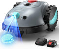 Yardcare Robotmaaier V100, 4 Ah accu, 150 m2, zonder begrenzingskabel, zonder begrenzingsdraad, met camera, hindernisvermijding, visie-navigatie