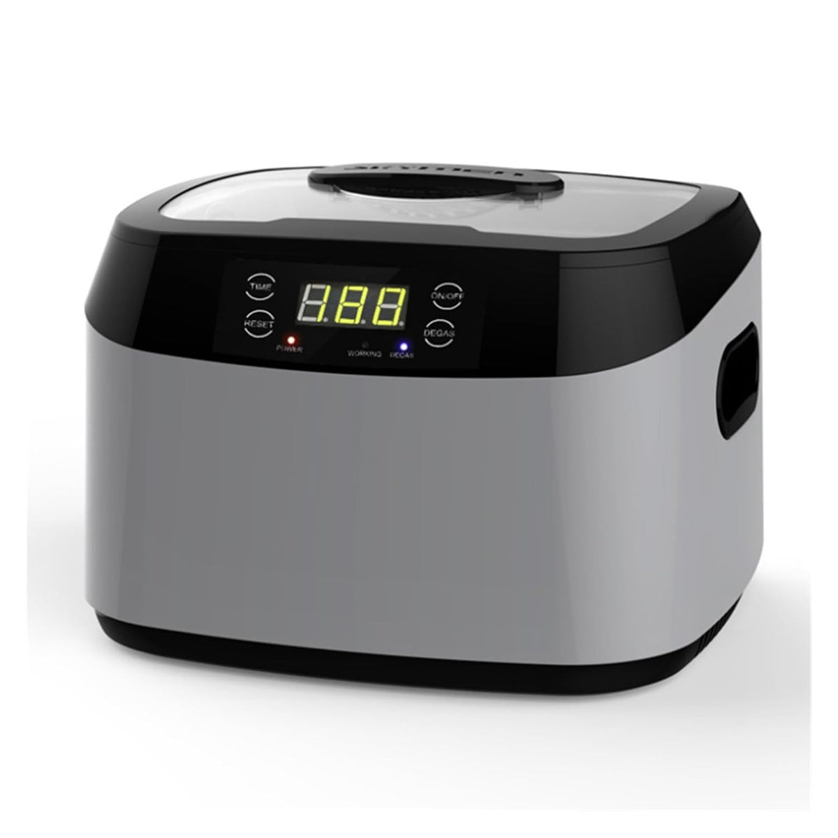 Bingnu Ultrasone reiniger, Ultrasoon reinigingsmachine Kleine huishoudelijke apparatuur 1200ml Brillen Sieraden(grijs)