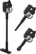 Hoover Steelstofzuiger HF401H Draadloze stofzuiger, 42 AW, ultra-handig 360 graden, grijs, zilver, licht, premium harde vloeren en parket, space roze