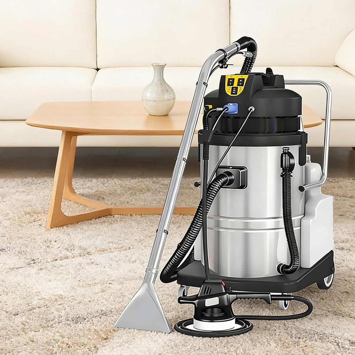 Tapijtreiniger Heavy, 20L capaciteit, IPX4 waterdicht, Duty Commerciële Tapijtreinigingsmachine, Multifunctionele vloerwas- en vacuümzuiger