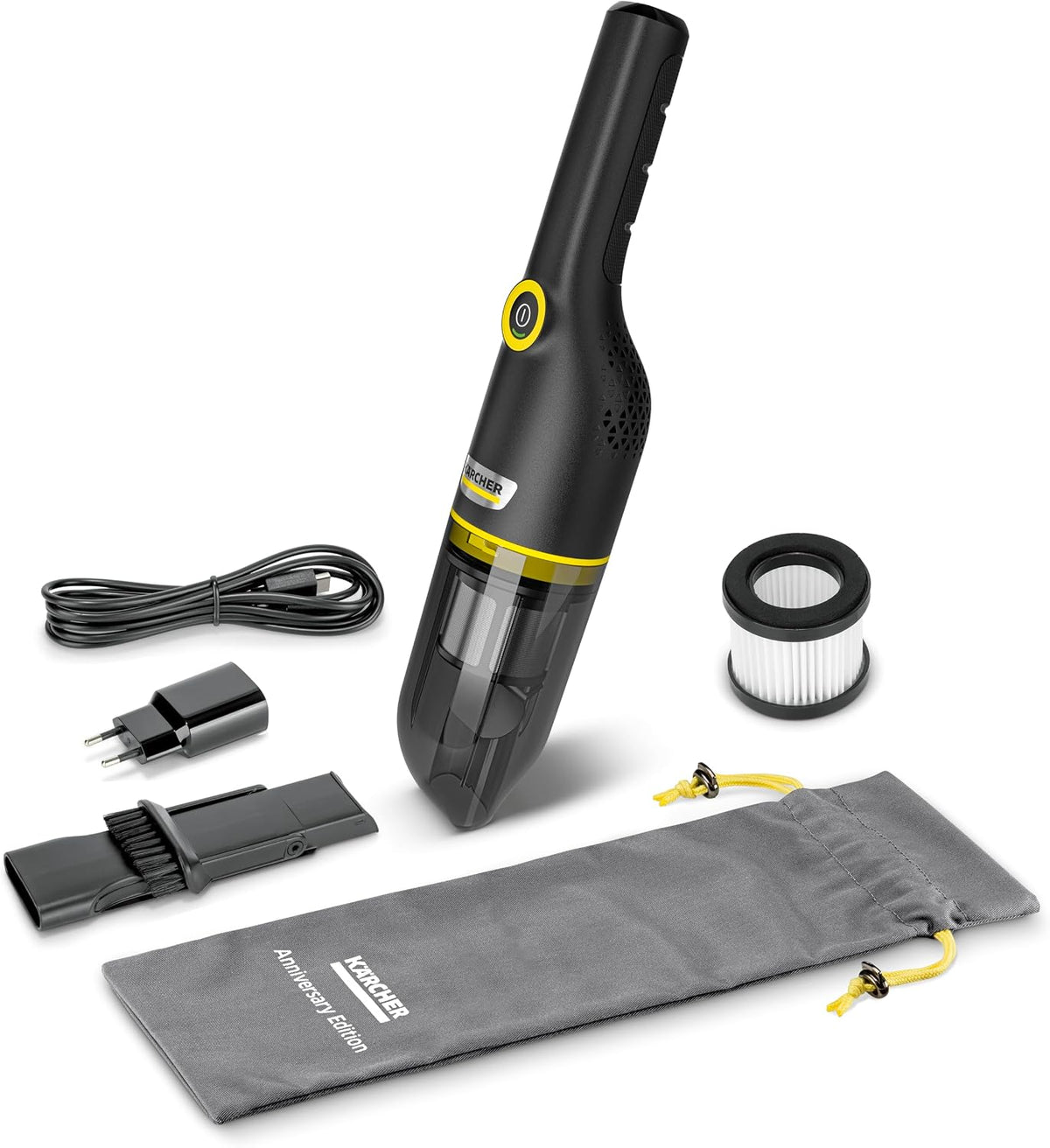 Kärcher Handstofzuiger accu- CVH Anniversary Edition, met 20 minuten looptijd, HEPA-filter, compacte en lichtgewicht kruimelzuiger, voor snel gebruik