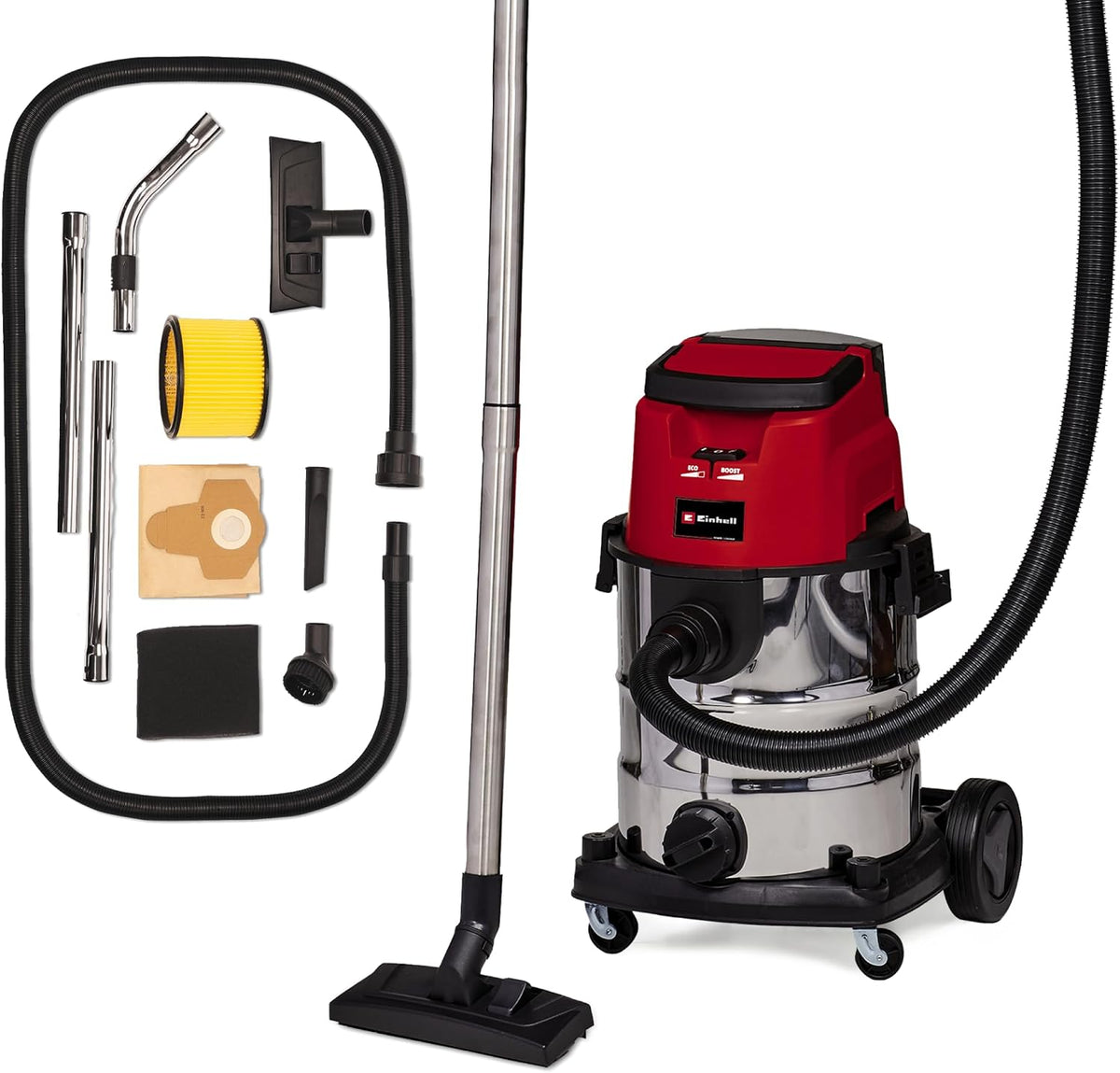 Einhell Nat- en droogzuiger accu nat-/ TE, VC 36/25 Li S, Solo