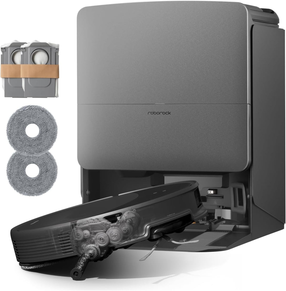 roborock Robotstofzuiger Saros 20 Set, met Dweilfunctie & Afneembare Dweil