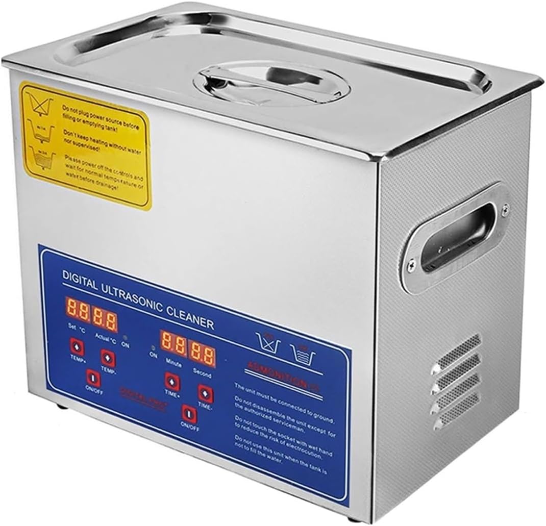 Hualuck Ultrasone reiniger, 180 W, met 6 l, digitale timer, roestvrijstalen bad, sieraden, brillen, horloge, reinigingsmachine