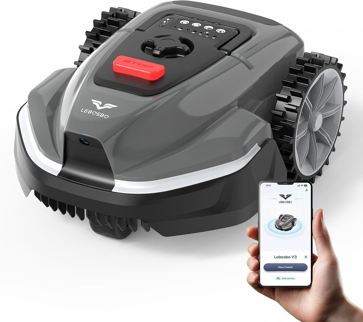 Lebosbo Robotmaaier V3 Draadloos apparaat, met Visuele Navigatie